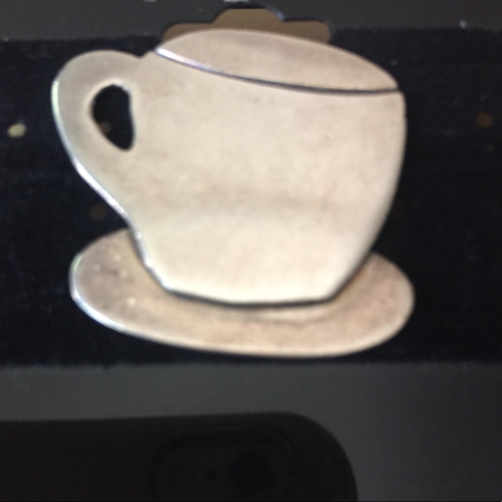 💚 Silver cup mug coffee tea pin sterling